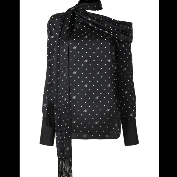 MONSE Long Sleeve Tie Neck Fringe - Picture 11 of 17